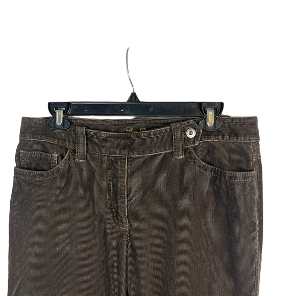 Ann Taylor modern fit Lindsey waist brown corduroy boot cut pants size 8 - Picture 3 of 6